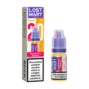 Strawberry Banana Lost Mary Nic Salts 10ml e-liquid for refillable pod kits, available in multiple flavours